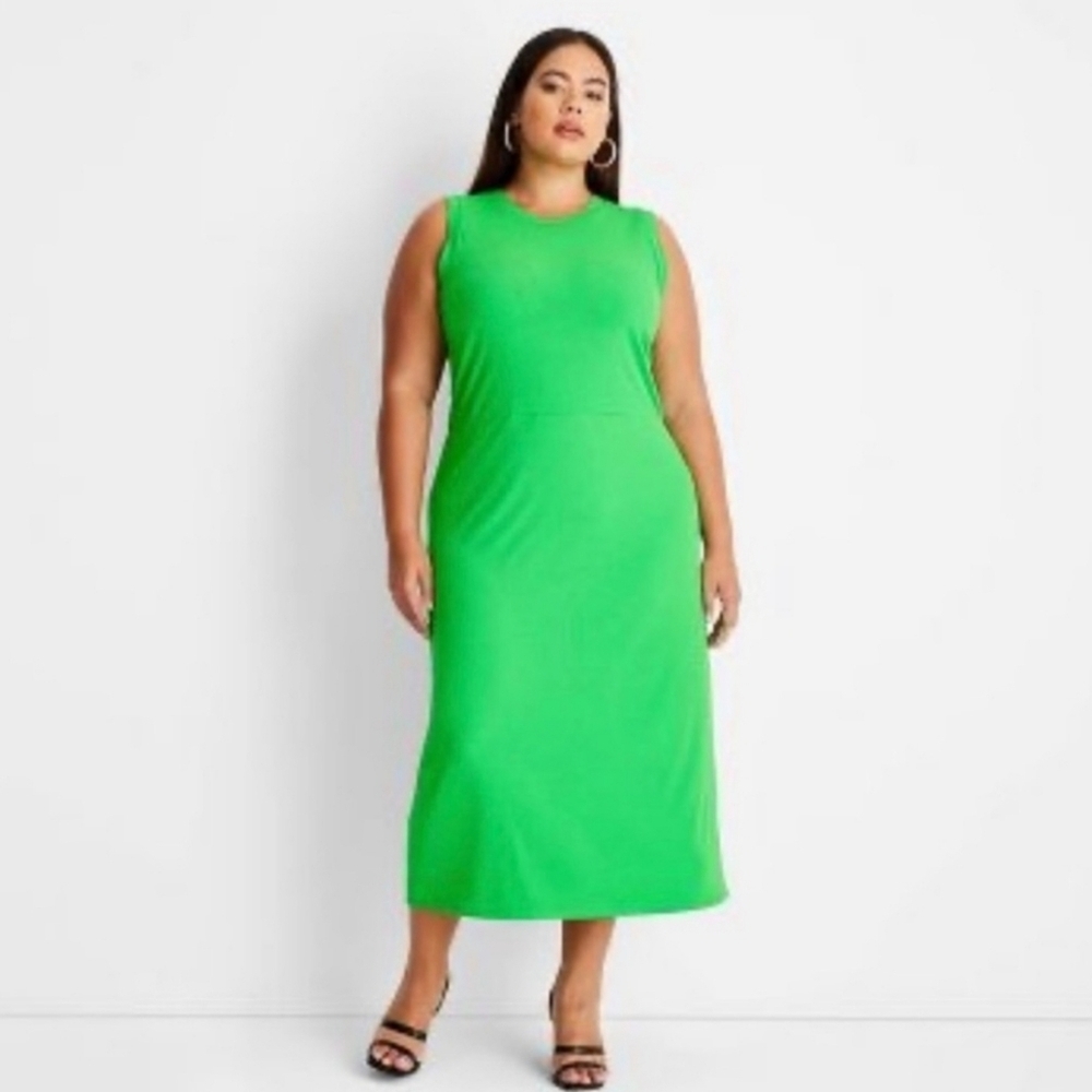 Future Collective Dresses Nwt Future Collective Kahlana Barfield Brown Ribbed - Picture 3 of 9